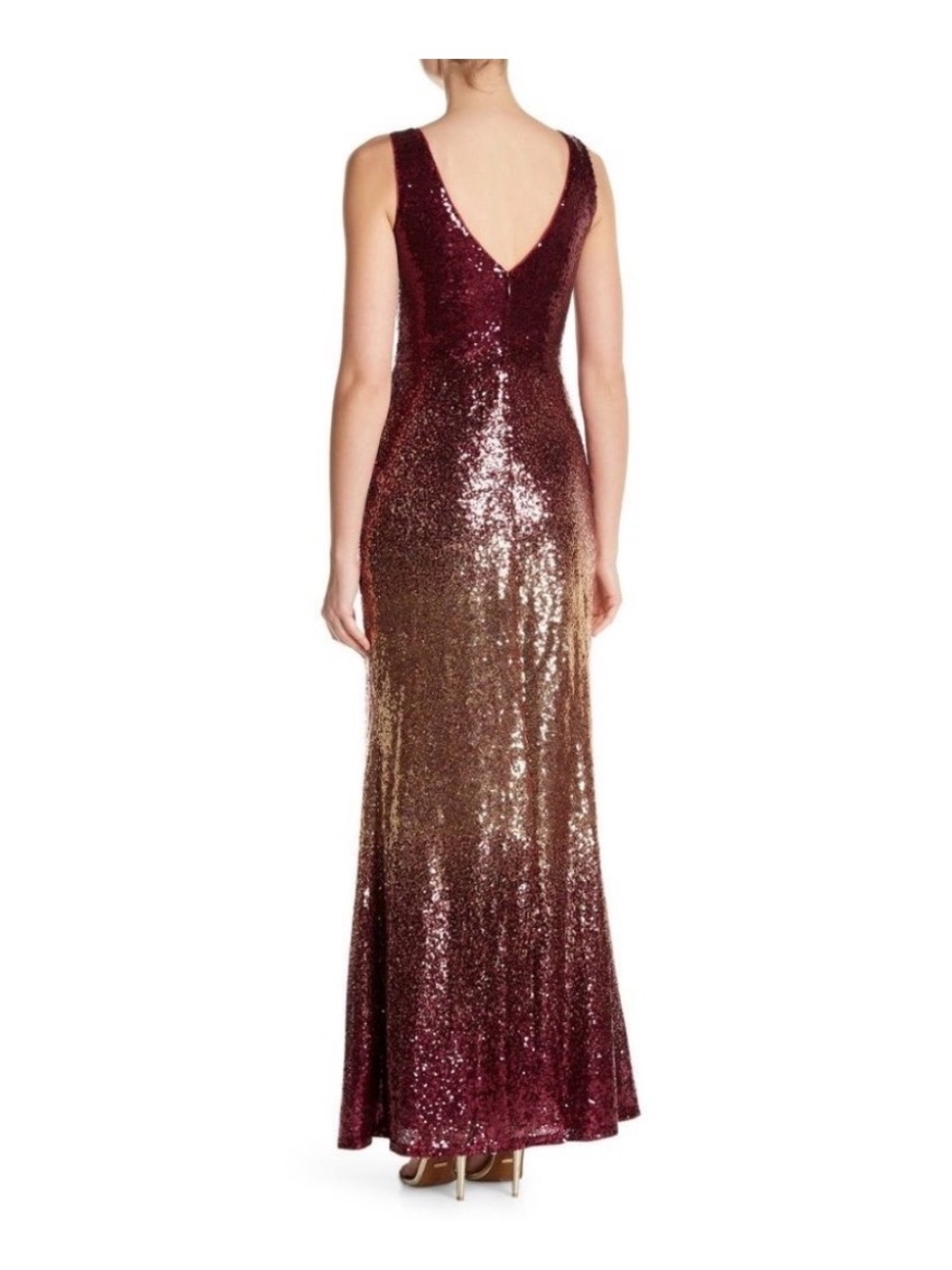 Marina Ombré Sequin Sleeveless Gown Size 8 NEW WITH TAGS Maxi Dress - Picture 9 of 13